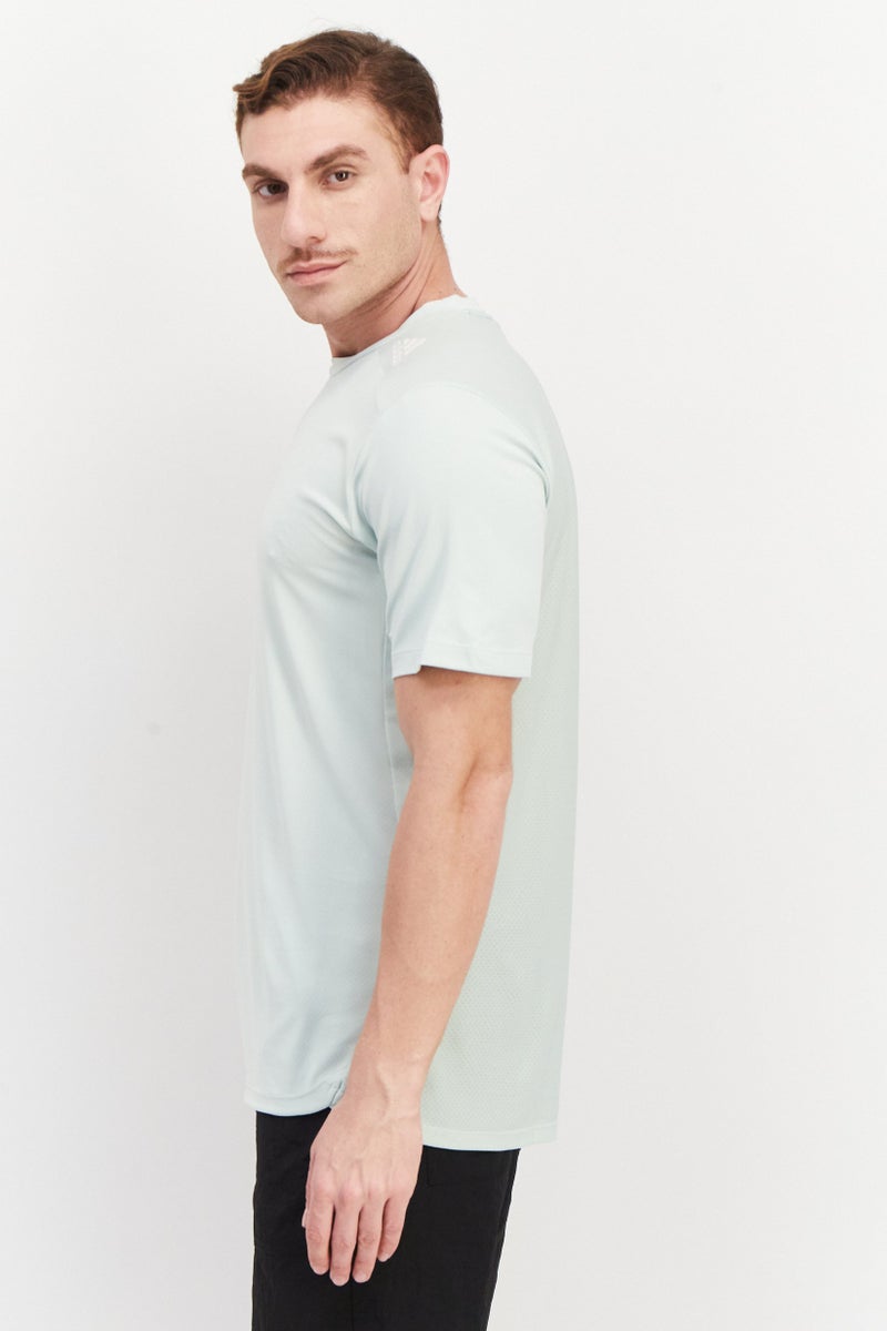 Adidas تي شيرت تدريب قصير الأكمام للرجال، لون أخضر نعناعي - Image 2